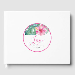 Visitas Livro de Convidado Personalizado Floral