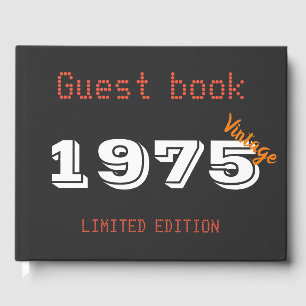 Visitas Livro de convidados 1975 anos Presente de aniversá