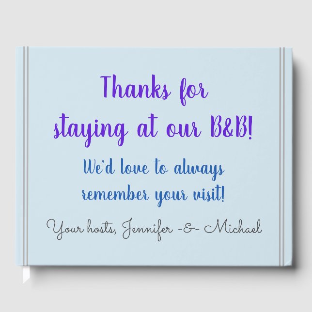 Visitas Livro de Convidados B e B, subjugado e respeitável (Frente)