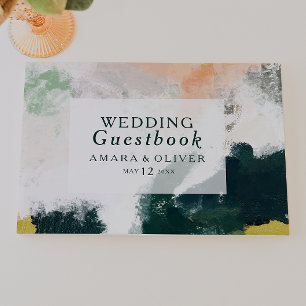 Visitas Livro de Convidados Coloridos de Casamento Abstrat