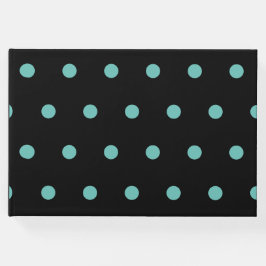 Visitas Livro de Convidados da bolinhas (Black & Aqua)