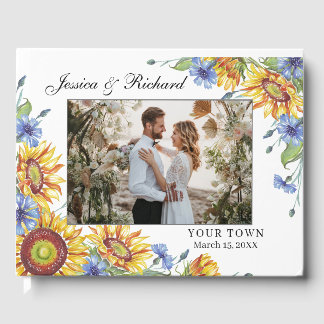 Visitas Livro de Convidados da FOTO de Casamento em Aquare