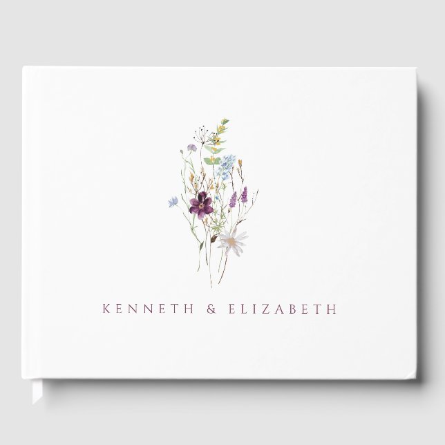 Visitas Livro de Convidados das Flores Selvagens (Frente)