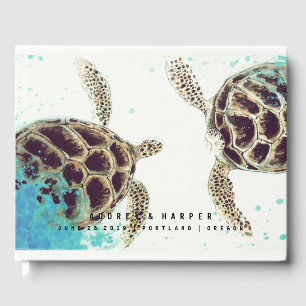 Visitas © Livro de Convidados de Amor de Tartaruga do Mar