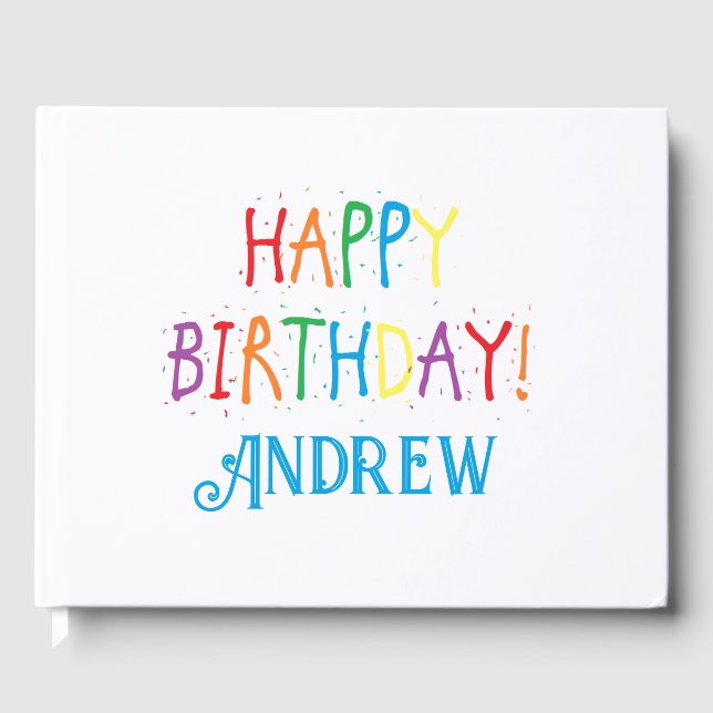 Visitas Livro de Convidados de Aniversário Personalizado (Frente)