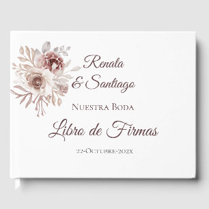 Visitas Livro de Convidados de Boho Espanhol