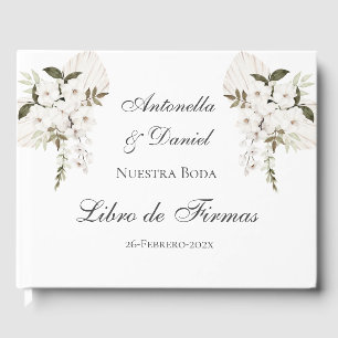 Visitas Livro de Convidados de Boho Espanhol