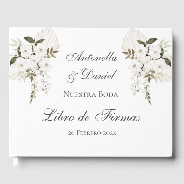 Visitas Livro de Convidados de Boho Espanhol (Frente)