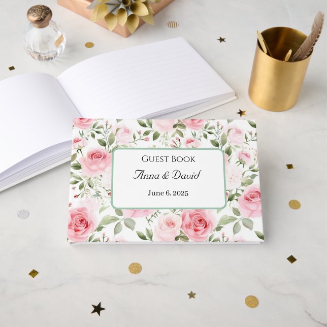 Visitas Livro de Convidados de Casamento (Frente aberta)
