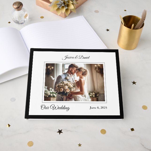 Visitas Livro de convidados de casamento (Frente aberta)