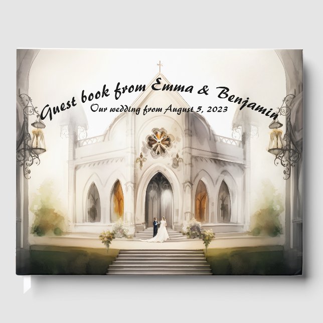 Visitas Livro de Convidados de Casamento (Frente)