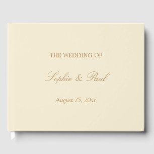Visitas Livro de Convidados de Casamento de Beige para Our