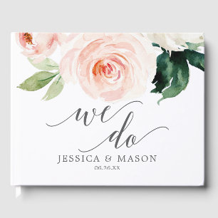 Visitas Livro de Convidados de Casamento de Blooms de Blus