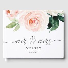 Visitas Livro de Convidados de Casamento de Blooms de Blus