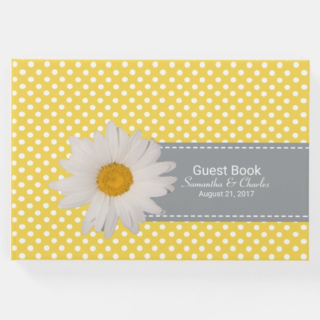 Visitas Livro de Convidados de Casamento de Bolinhas Amare (Frente)