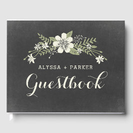 Visitas Livro de Convidados de Casamento de Chalkboard Blo