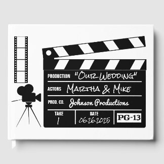 Visitas Livro de Convidados de Casamento de Cinema de Holl