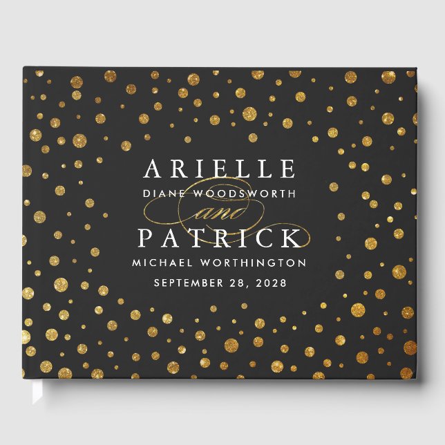 Visitas Livro de Convidados de Casamento de Folhas de Conf (Frente)