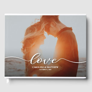 Visitas Livro de Convidados de Casamento de Fotos Elegante