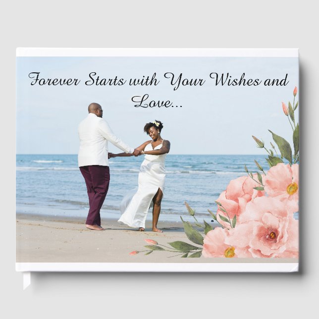 Visitas Livro de Convidados de Casamento de Fotos Personal (Frente)