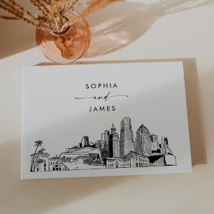 Visitas Livro de Convidados de Casamento de Miami Skyline