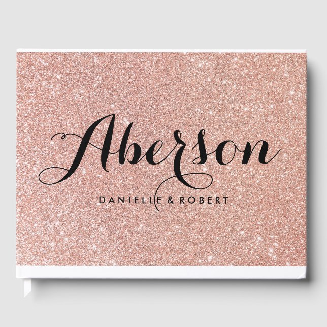 Visitas Livro de Convidados de Casamento de Script Elegant (Frente)