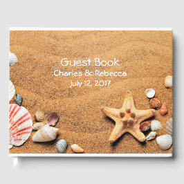 Visitas Livro de Convidados de Casamento de Seashells