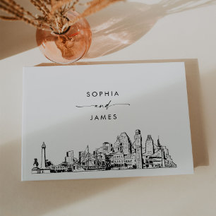 Visitas Livro de Convidados de Casamento de Skyline Baltim