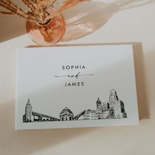 Visitas Livro de Convidados de Casamento de Skyline Buffal
