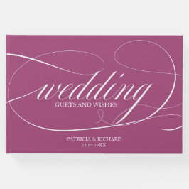 Visitas Livro de Convidados de Casamento do Gabinete Elega