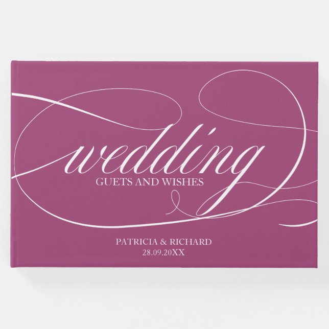 Visitas Livro de Convidados de Casamento do Gabinete Elega (Frente)