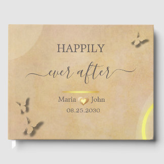 Visitas Livro de Convidados de Casamento Elegante Personal