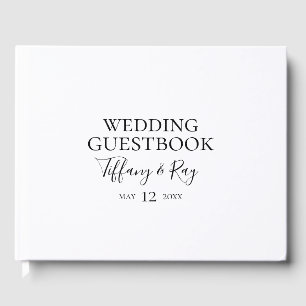 Visitas Livro de Convidados de Casamento Elegante Simples