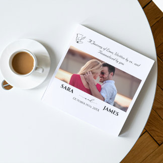 Visitas Livro de Convidados de Casamento Elegante Único