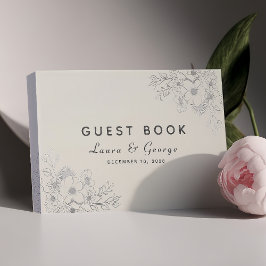 Visitas Livro de Convidados de Casamento Floral de Dusty B