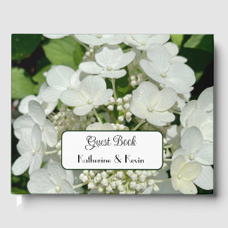Visitas Livro de Convidados de Casamento Floral de Hydrang