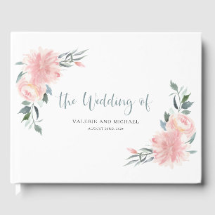 Visitas Livro de Convidados de Casamento Floral de Molerco