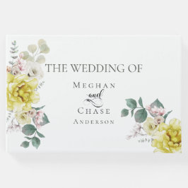 Visitas Livro de Convidados de Casamento | Flores Amarelas