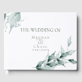 Visitas Livro de Convidados de Casamento | Grelha Verde Ci