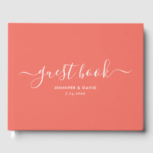 Visitas Livro de Convidados de Casamento Minimalista de Sc