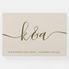 Visitas Livro de Convidados de Casamento Monograma