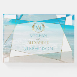 Visitas Livro de Convidados de Casamento | Monograma Moder