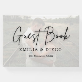 Visitas Livro de Convidados de Casamento Personalizado com