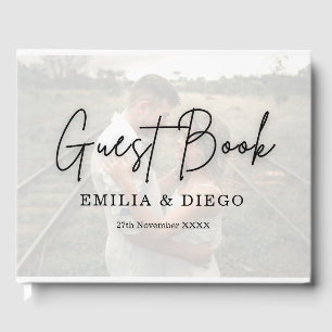 Visitas Livro de Convidados de Casamento Personalizado com