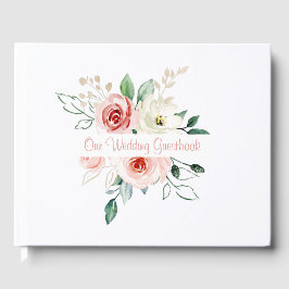 Visitas Livro de Convidados de Casamento Rosa Rosa Rosa Ro