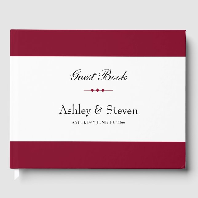 Visitas Livro de Convidados de Casamento Simples (Frente)