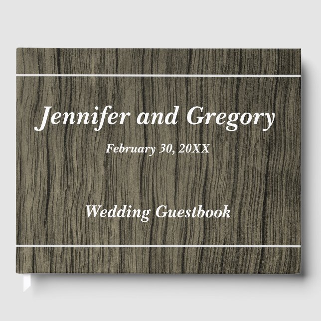 Visitas Livro de Convidados de Casamento Simples e Minimal (Frente)