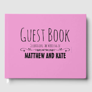 Visitas Livro de Convidados de Casamento Único Personaliza