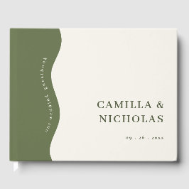 Visitas Livro de Convidados de Casamento Verde Verde Verde