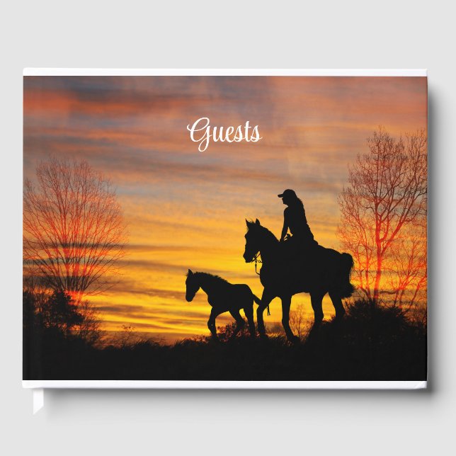 Visitas Livro de Convidados de Cavalaria Sunset (Frente)